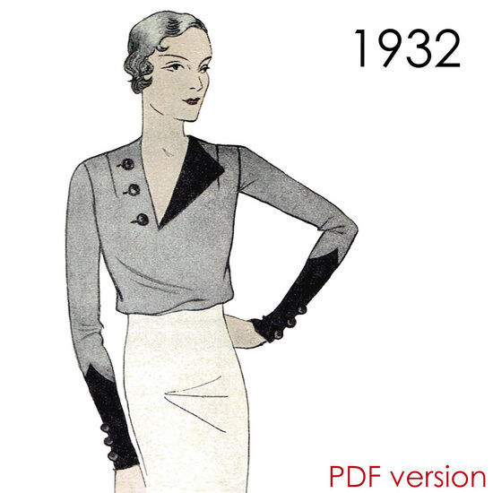 1932 Blouse 88 cm bust (36.4")